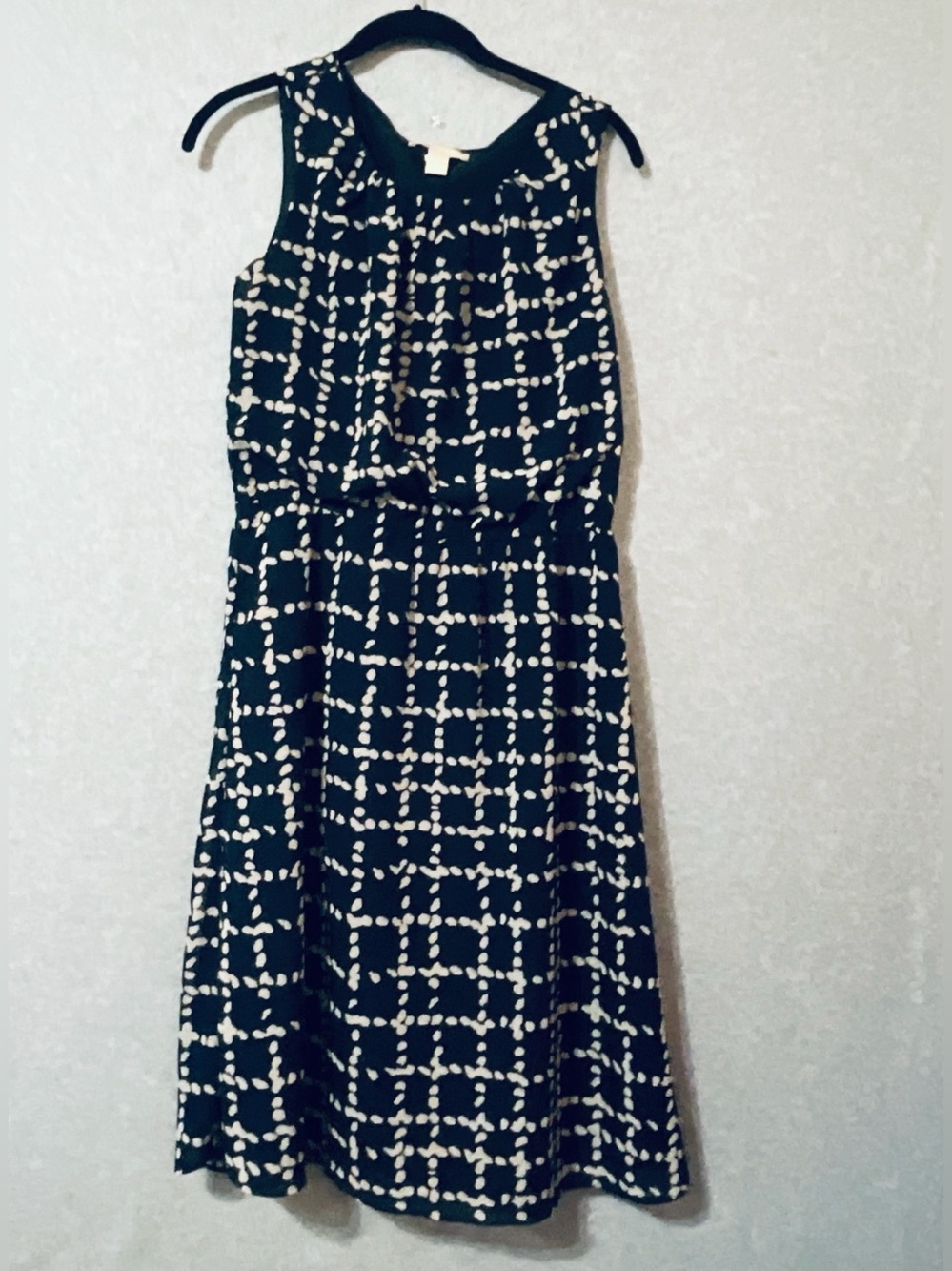 Banana Republic Classic Sleeveless Blue & beige Patterned Dress Sz 2